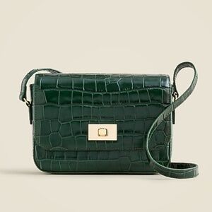 J. Crew Edie crossbody bag in Italian croc-embossed leather